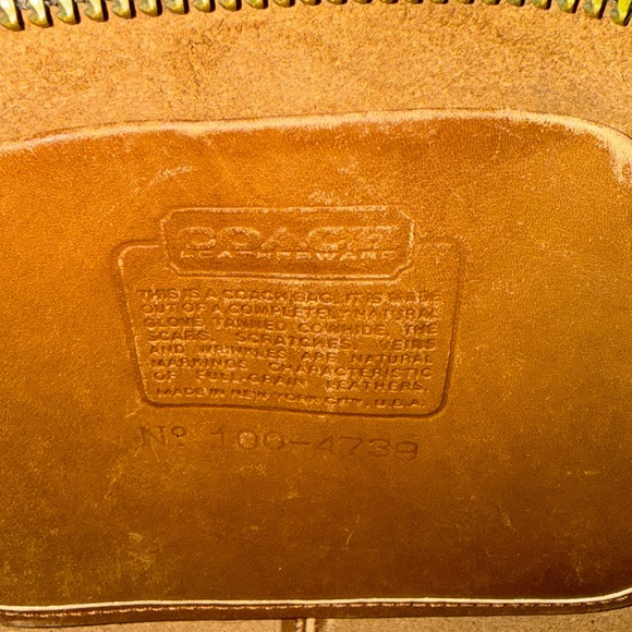 Coach 70’s Vintage Basic Tan Leather Zip Clutch Crossbody Bag Purse 4739 NYC USA - Picture 8 of 8